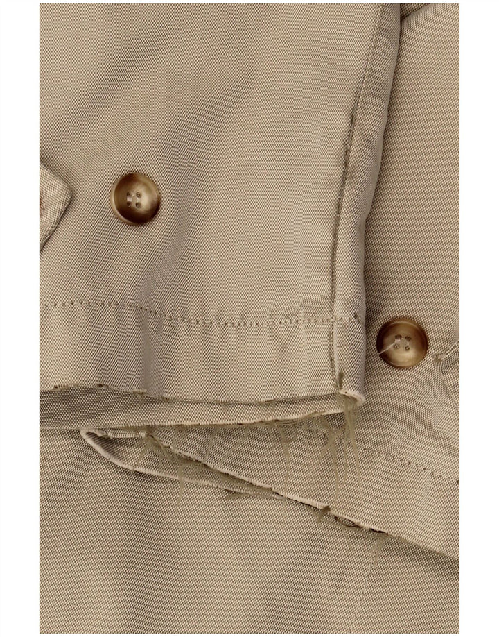 Massimo Dutti Herre Overfrakke EU 40 Stor Khaki Bomuld