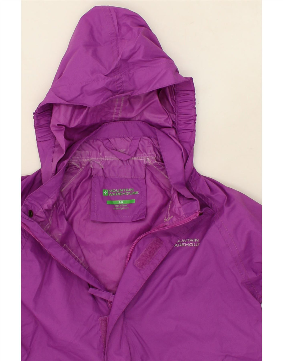 MOUNTAIN WAREHOUSE Girls Hooded Rain Jacket 5-6 Years Pink Vintage Mountain Warehouse and Second-Hand Mountain Warehouse from Messina Hembry 
