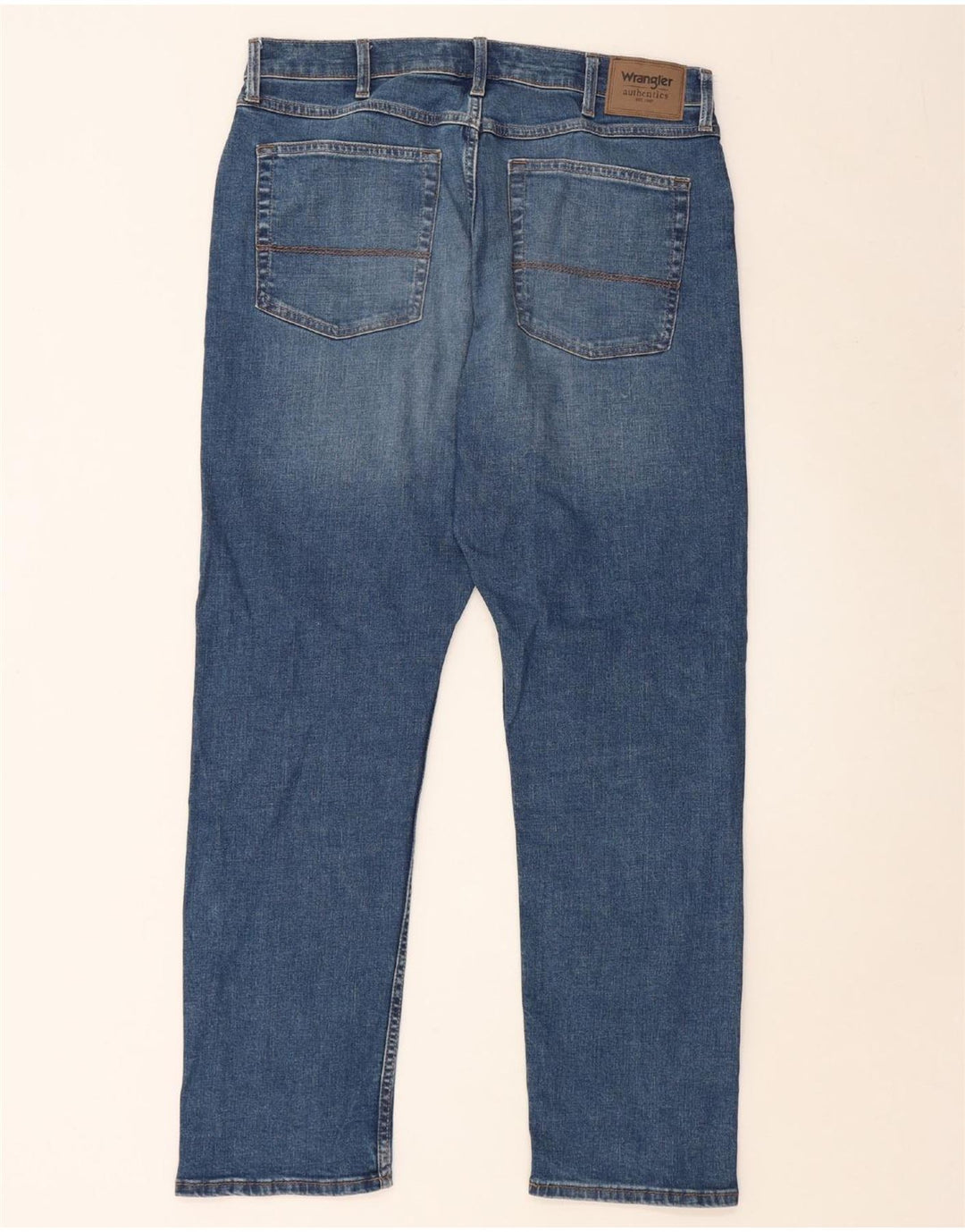 WRANGLER Straight jeans til mænd W34 L30 blå bomuld