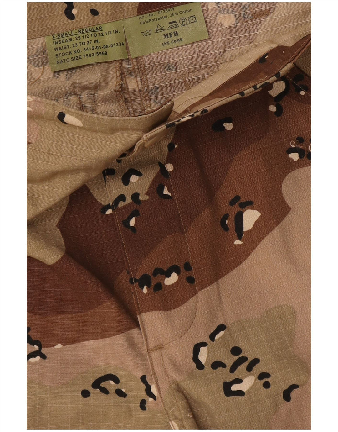MFH Regular Cargo Bukser til kvinder XS W26 L28 Beige Camouflage Polyester