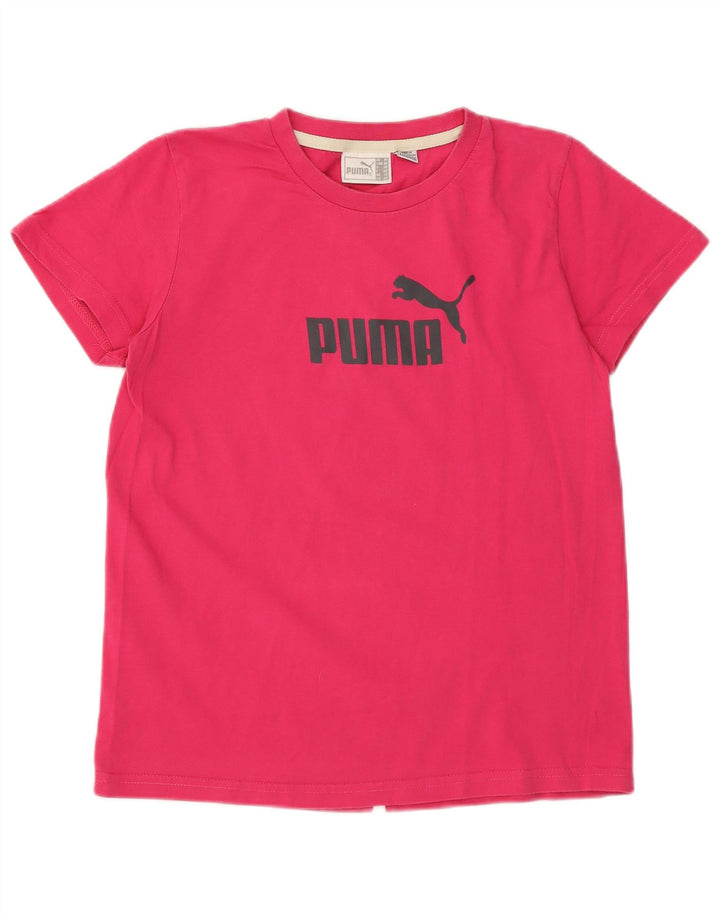 Puma Grafisk T-Shirt Top UK 12 Medium Pink
