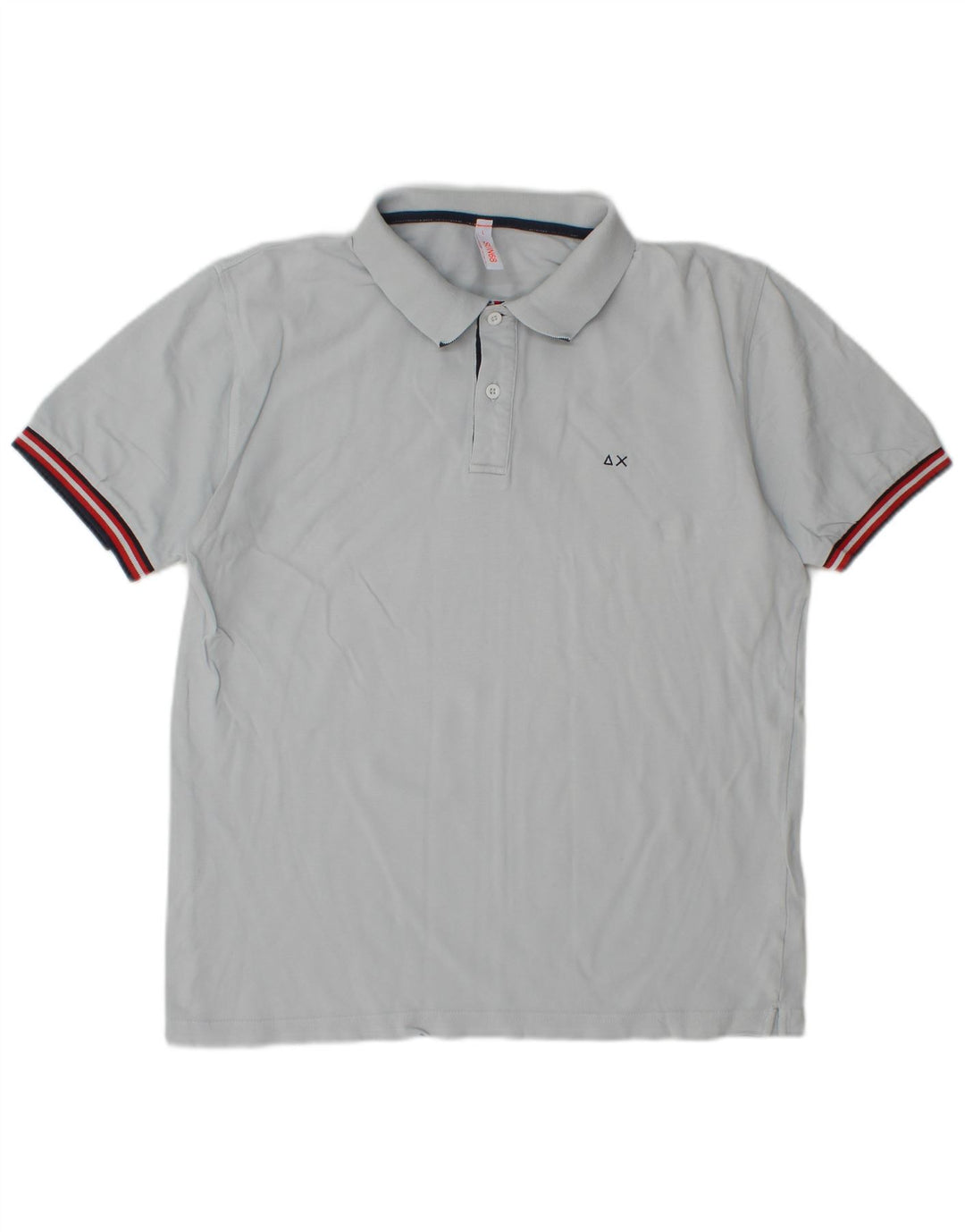 SUN68 Boys Polo Shirt 15-16 Years Large Grå Bomuld