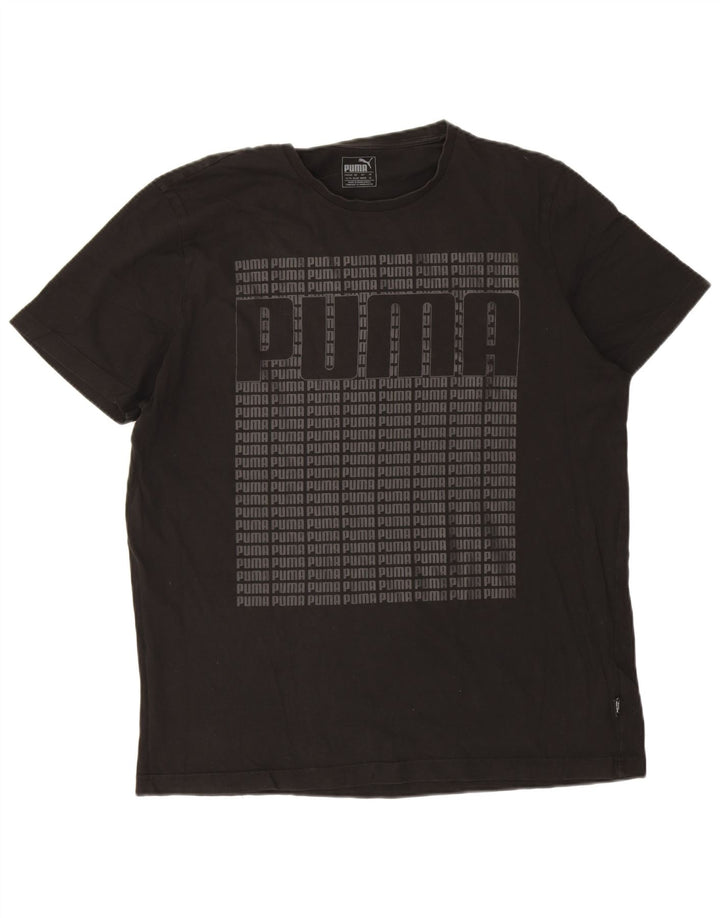 Puma Herre Grafisk T-Shirt Top XL Sort Bomuld