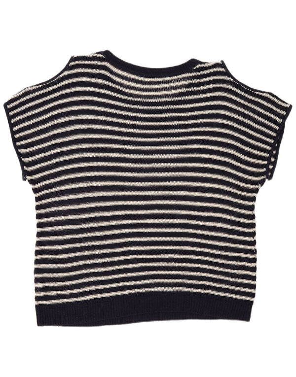 Marks & Spencer Kvinder Off Shoulder Tunikakjole UK 18 XL Marineblå Stribet