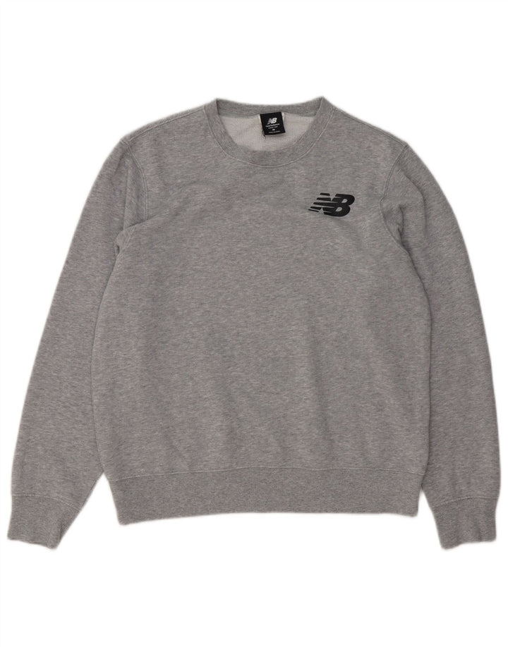 New Balance Herre sweatshirt Jumper Medium Grey Flecked Bomuld