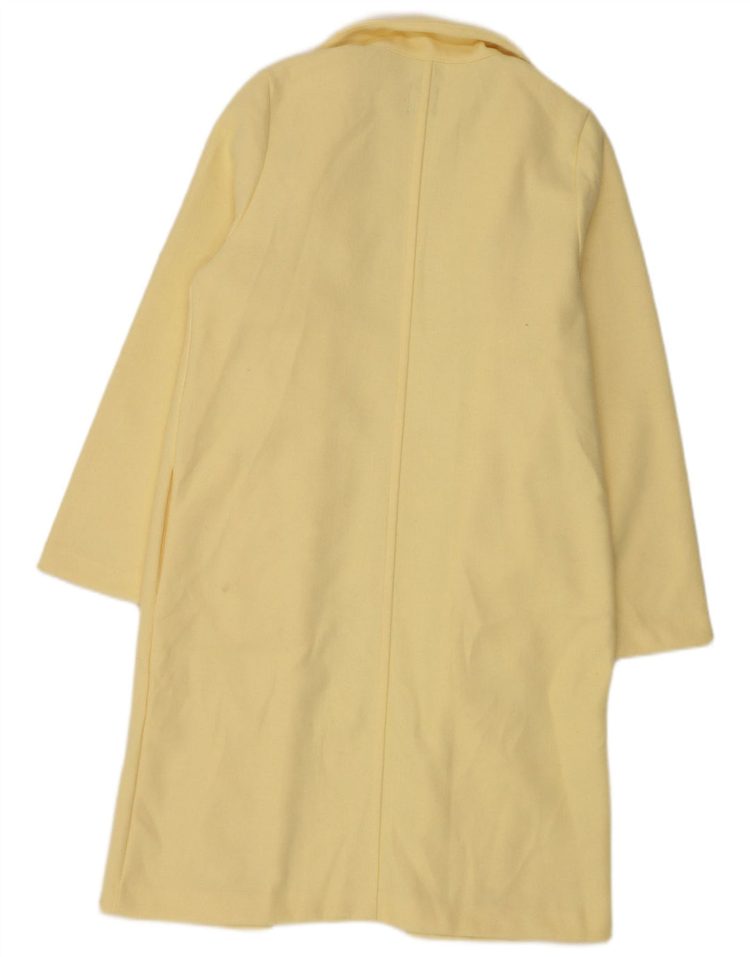 Zara Womens Open Overcoat UK 16 Large Yellow Polyester