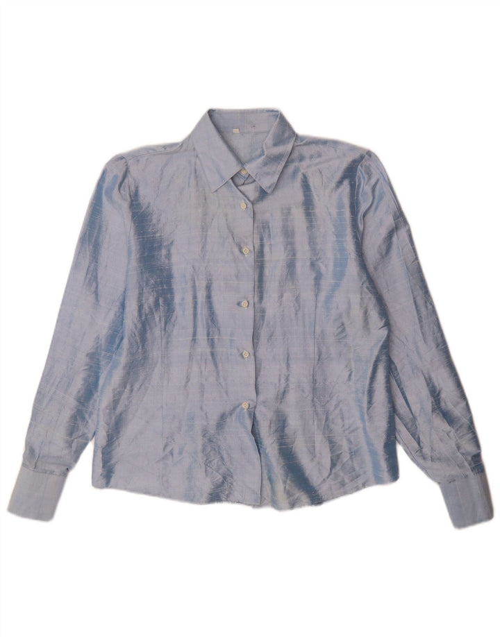 Vintage dameskjorte bluse IT 48 XL Blå
