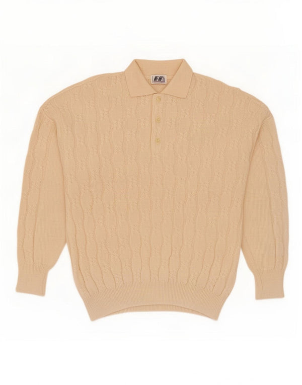 Maglificio Mens Polo Neck Jumper Sweater XL Off White Wool