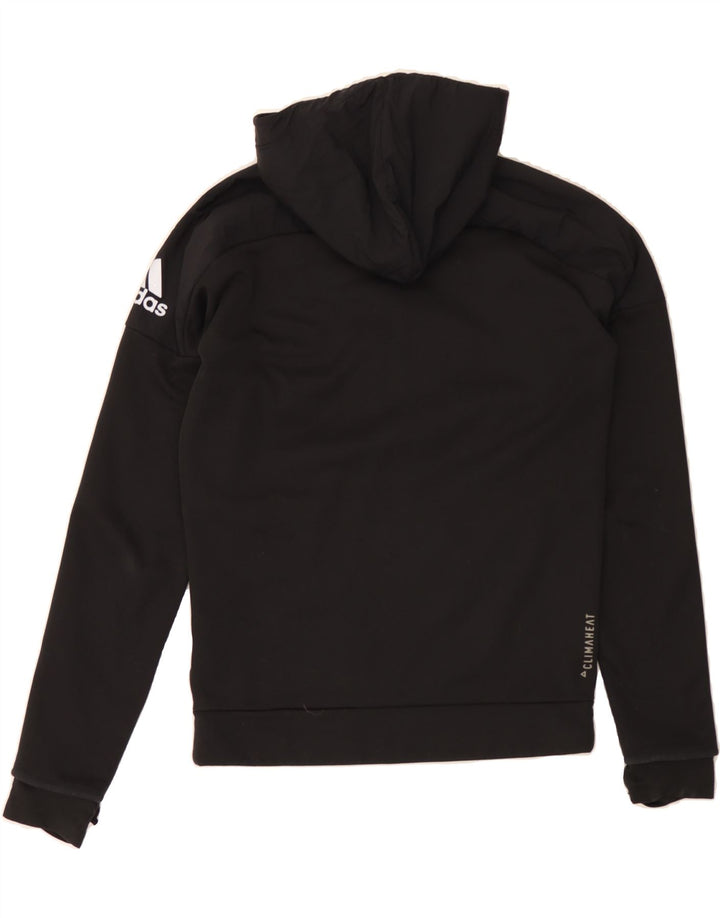 ADIDAS Mens Climaheat Hoodie Jumper Small Black Polyester Vintage Adidas and Second-Hand Adidas from Messina Hembry 