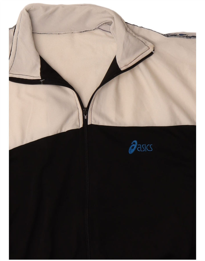 ASICS Grafisk træningsdragt til mænd, topjakke, stor sort farveblok