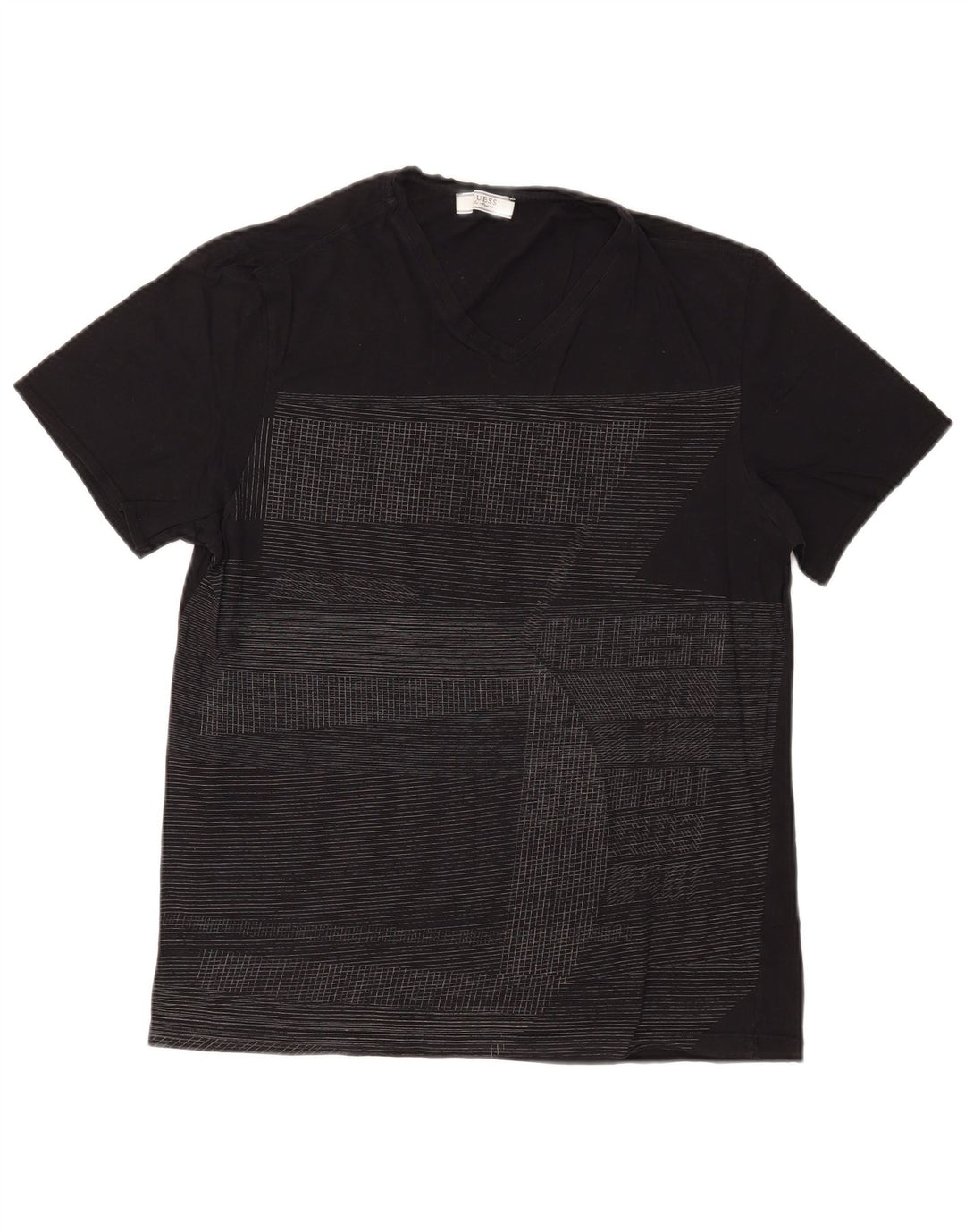 Guess Herre Grafisk T-Shirt Top Stor Sort
