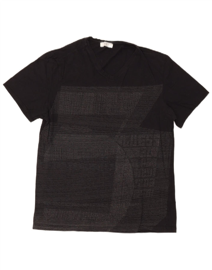 Guess Herre Grafisk T-Shirt Top Stor Sort