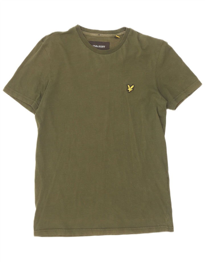 Lyle & Scott Herre T-Shirt Top Lille Khaki Bomuld