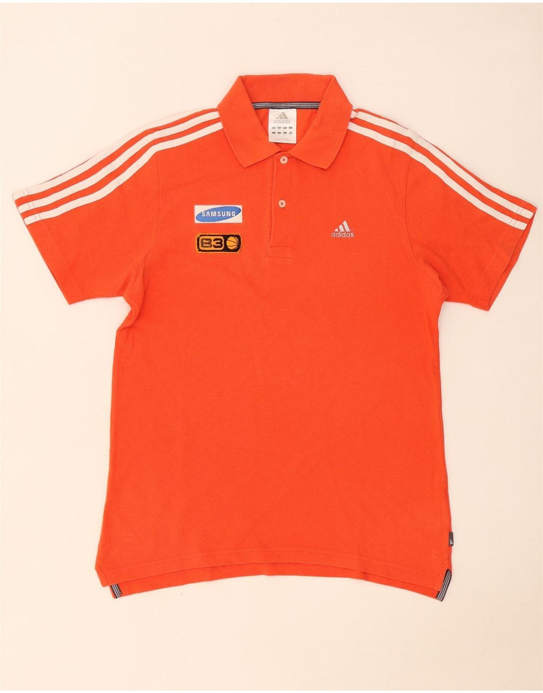 Adidas Polo Shirt til mænd, lille orange bomuld