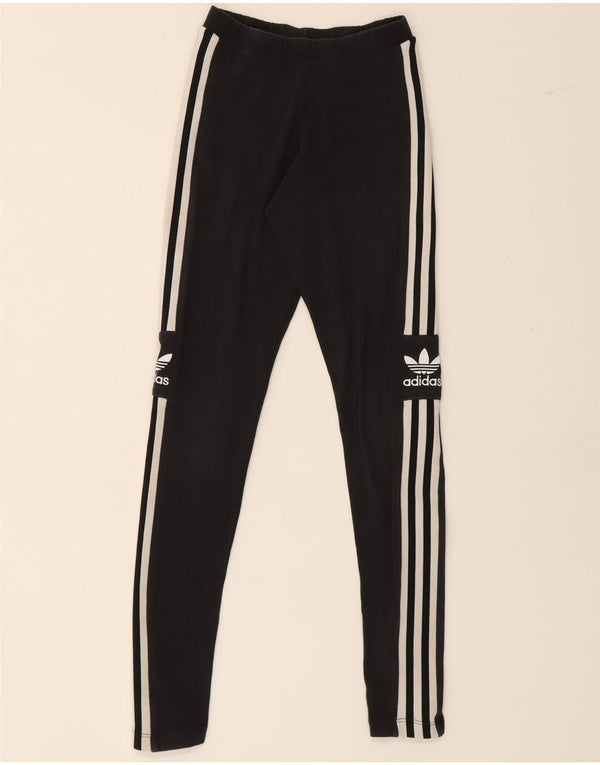 Adidas Grafiske Leggings til kvinder UK 4 XS Sort bomuld
