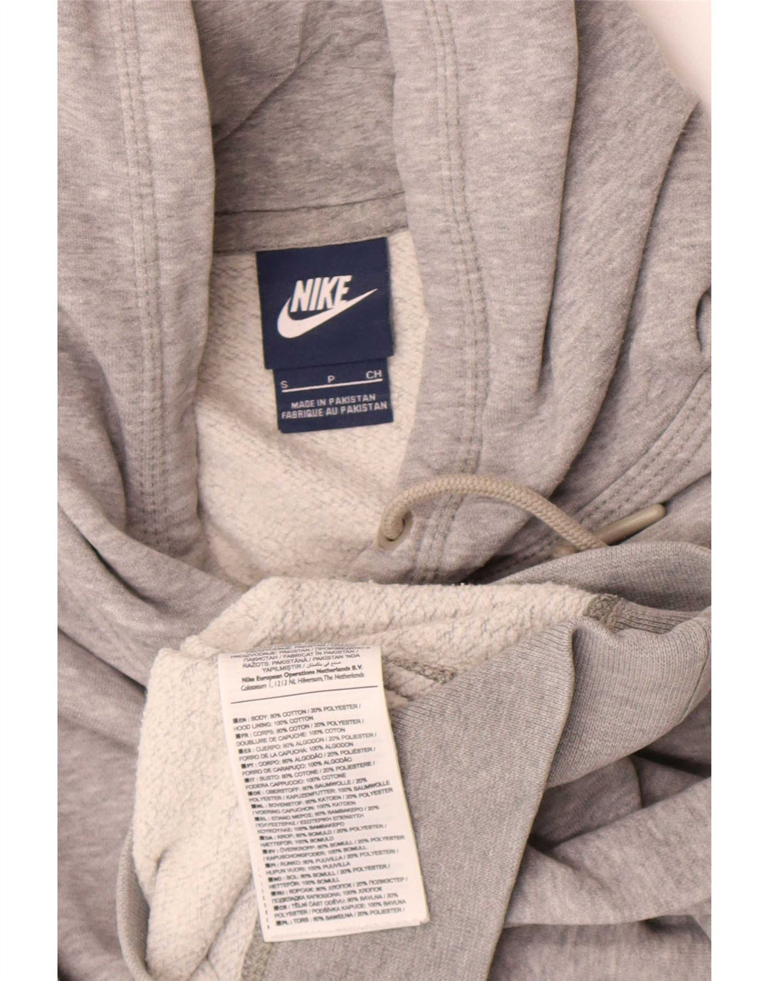 Nike hættetrøje til mænd, lille grå flækket bomuld