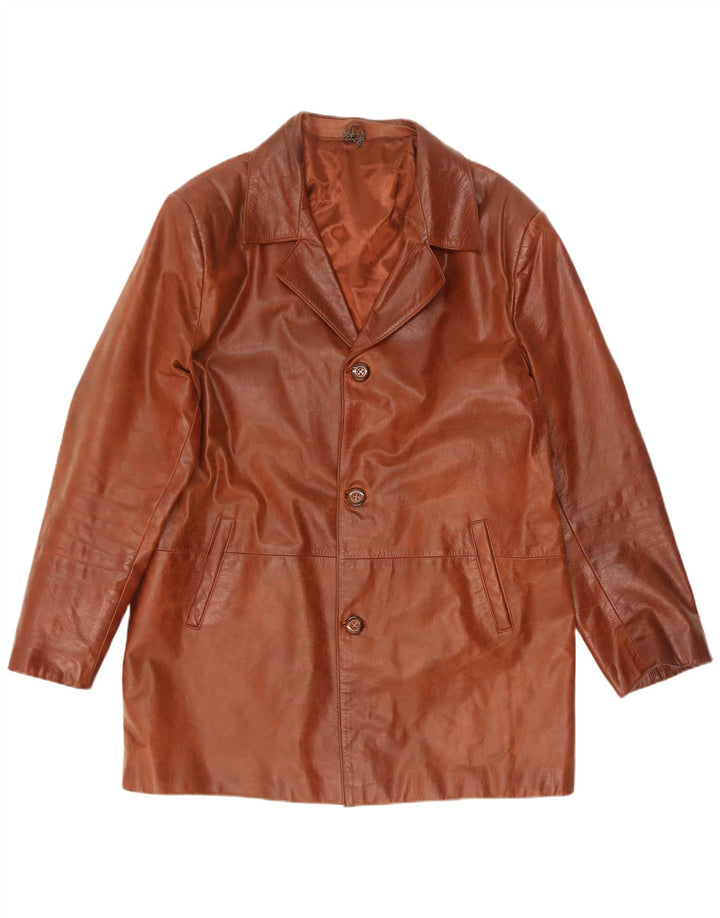 Vintage herre læderjakke UK 44 2XL Brun