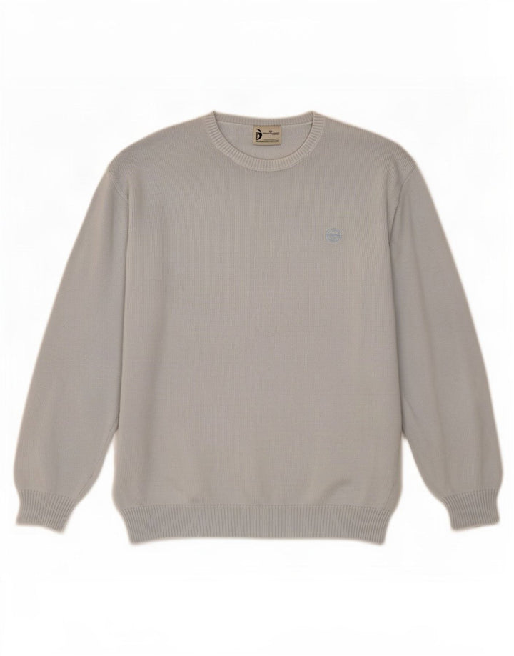 Sergio Tacchini Herre trøje med rund hals, stor blå bomuld
