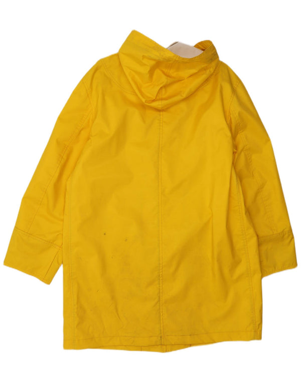 Vintage Regnfrakke med hætte til mænd UK 42 XL Gul