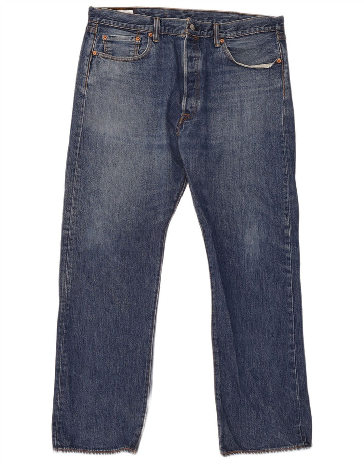 Levi's Herre 501 Straight Jeans W38 L30 Blå Bomuld