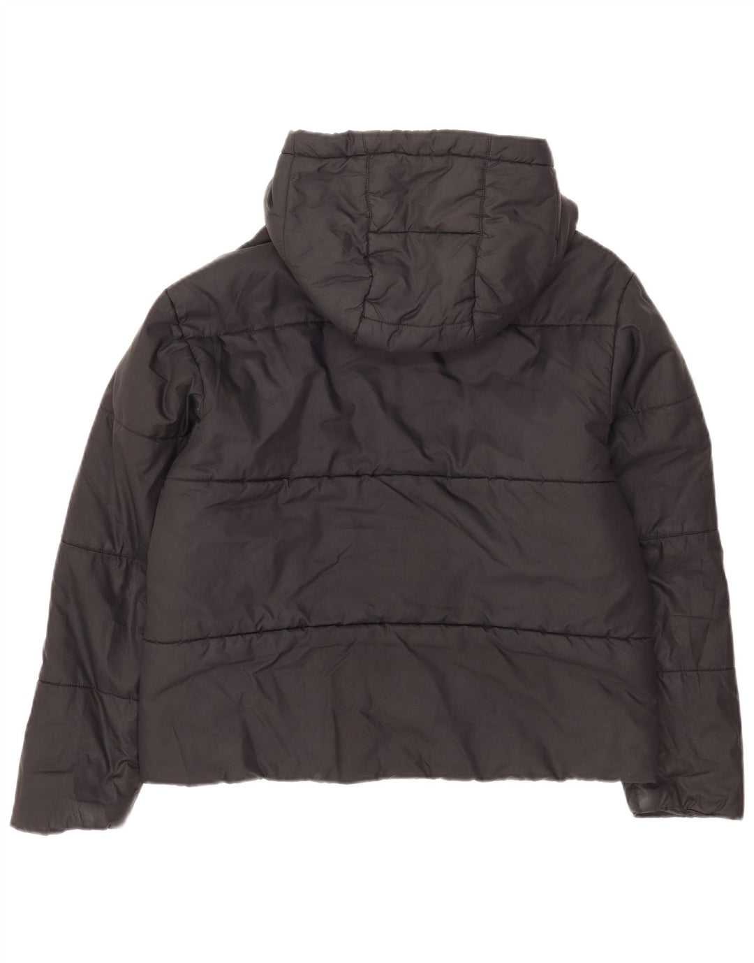 Nike Dame Hætte Vendbar Polstret Jakke UK 16 Stor Sort Polyester