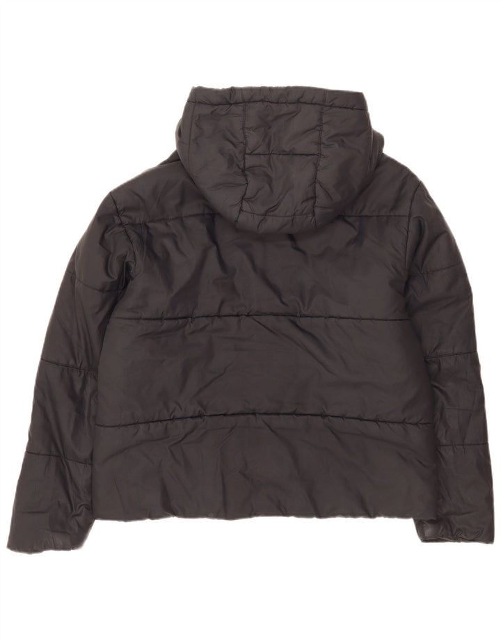 Nike Dame Hætte Vendbar Polstret Jakke UK 16 Stor Sort Polyester