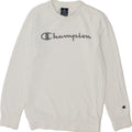 CHAMPION Boys Graphic Sweatshirt Jumper 11-12 Years Large  White Vintage Champion and Second-Hand Champion from Messina Hembry 