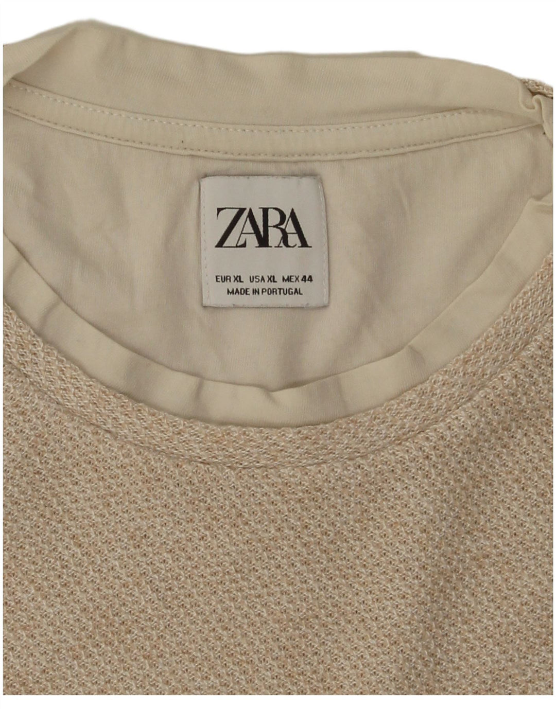 Zara Herre T-Shirt Top XL Beige