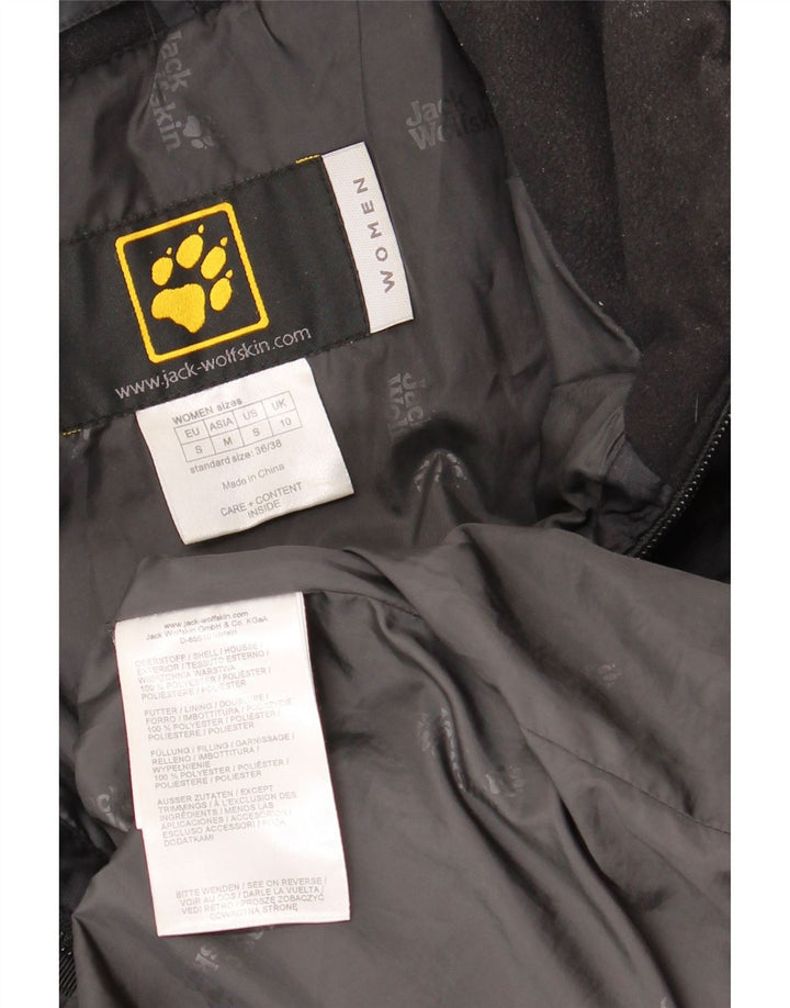 Jack Wolfskin Womens Oversized Polstret Frakke UK 10 Small Black Polyester