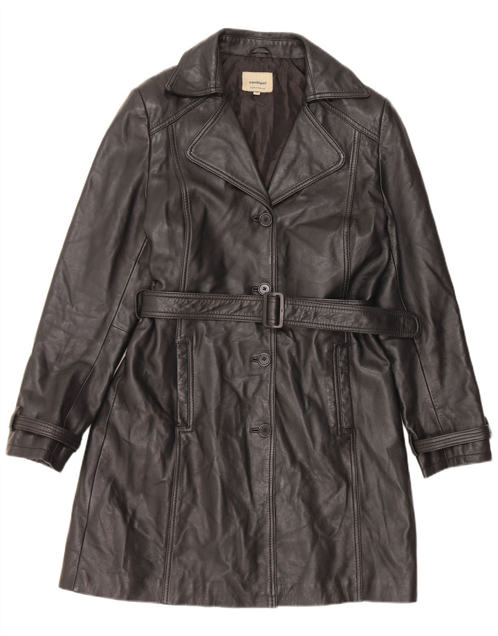 Conbipel Dame Læder Frakke IT 46 Stor Sort Læder