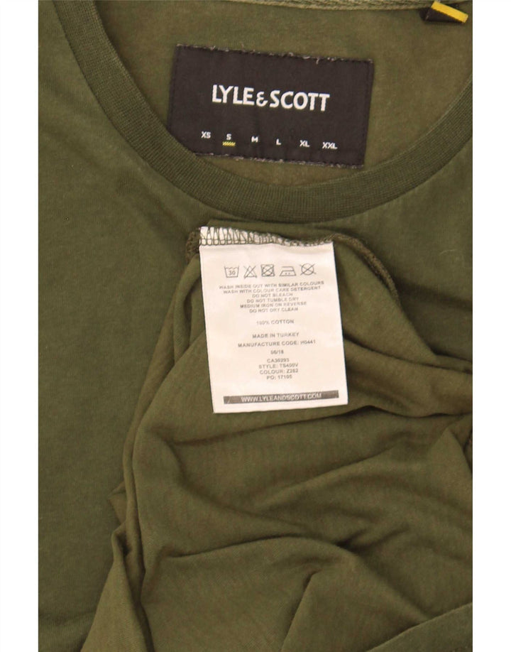 Lyle & Scott Herre T-Shirt Top Lille Khaki Bomuld
