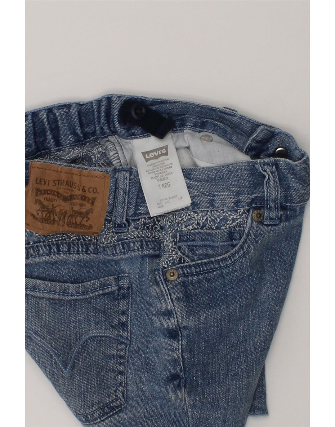 LEVI'S Girls Denim Shorts 6-7 Years W22  Blue Ramie | Vintage Levi's | Thrift | Second-Hand Levi's | Used Clothing | Messina Hembry 