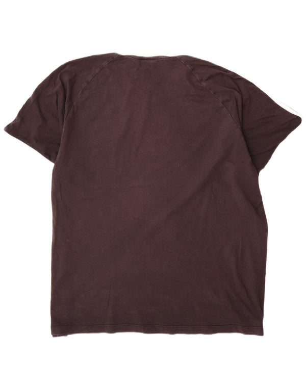 Adidas Herre T-Shirt Top 2XL Sort Colourblock Bomuld