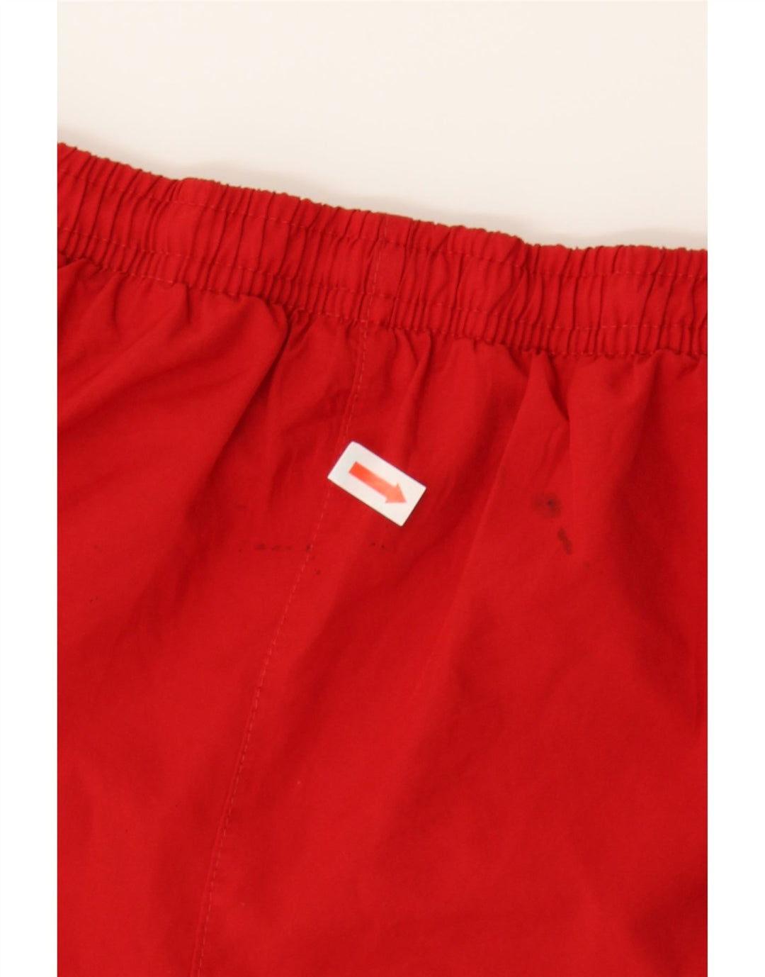 NIKE Womens Dri Fit Sport Shorts UK 12 Medium  Red Colourblock Polyester Vintage Nike and Second-Hand Nike from Messina Hembry 