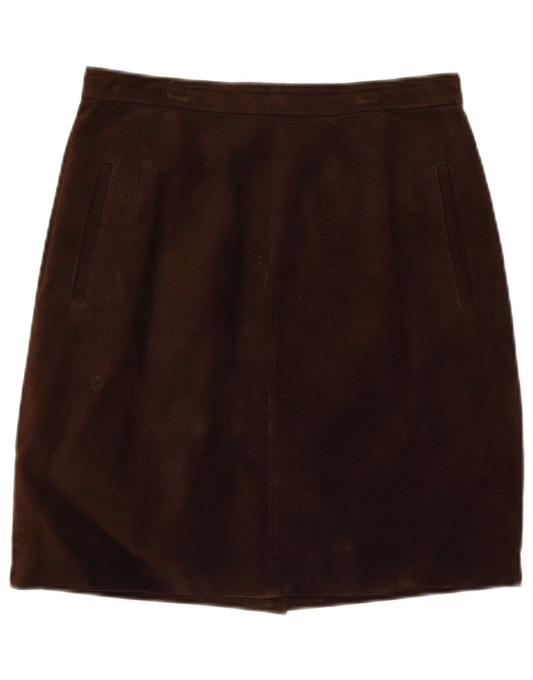 Vintage dame ruskindsnederdel IT 44 Medium W28 brunt læder