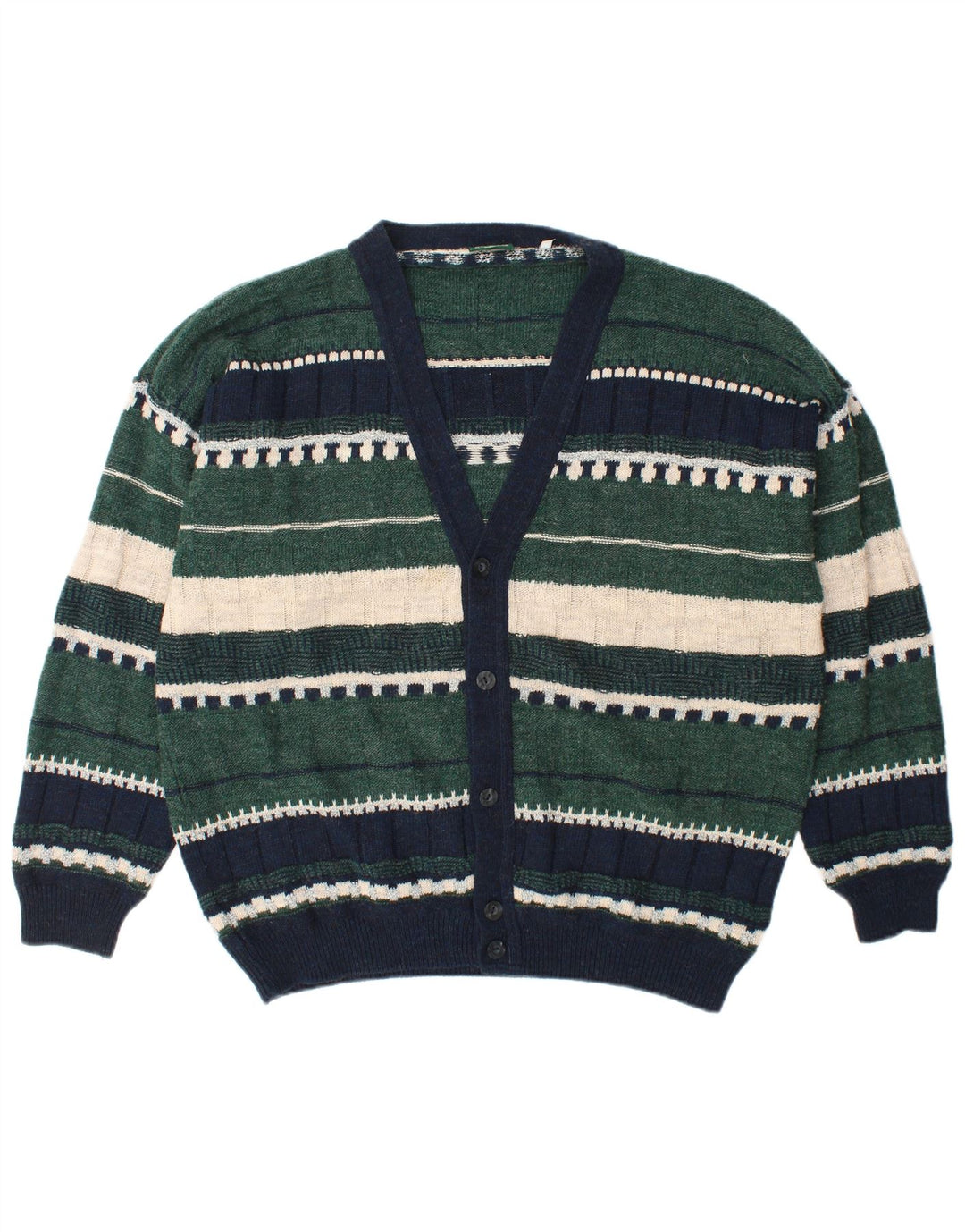 Casualland Herre cardigan sweater XL Flerfarvet stribet akryl