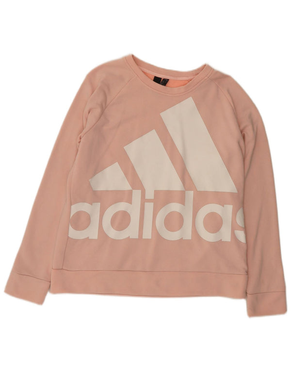 Adidas Graphic Sweatshirt Jumper UK 20/22 XL Pink Bomuld