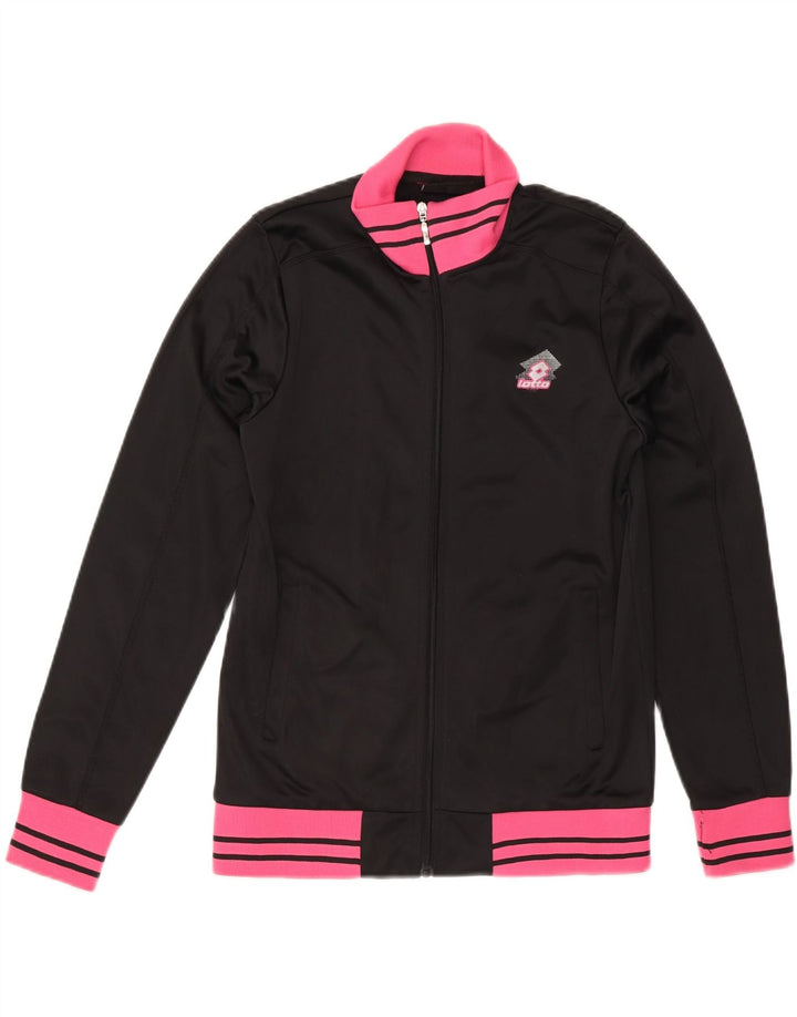 LOTTO Dame træningsdragt Topjakke UK 14 Stor sort Colourblock Polyester