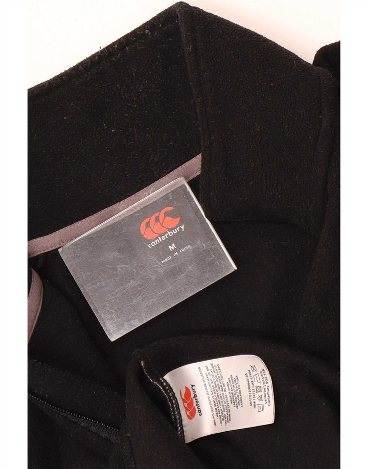 Canterbury Fleece Jumper med lynlås til mænd mellem sort polyester