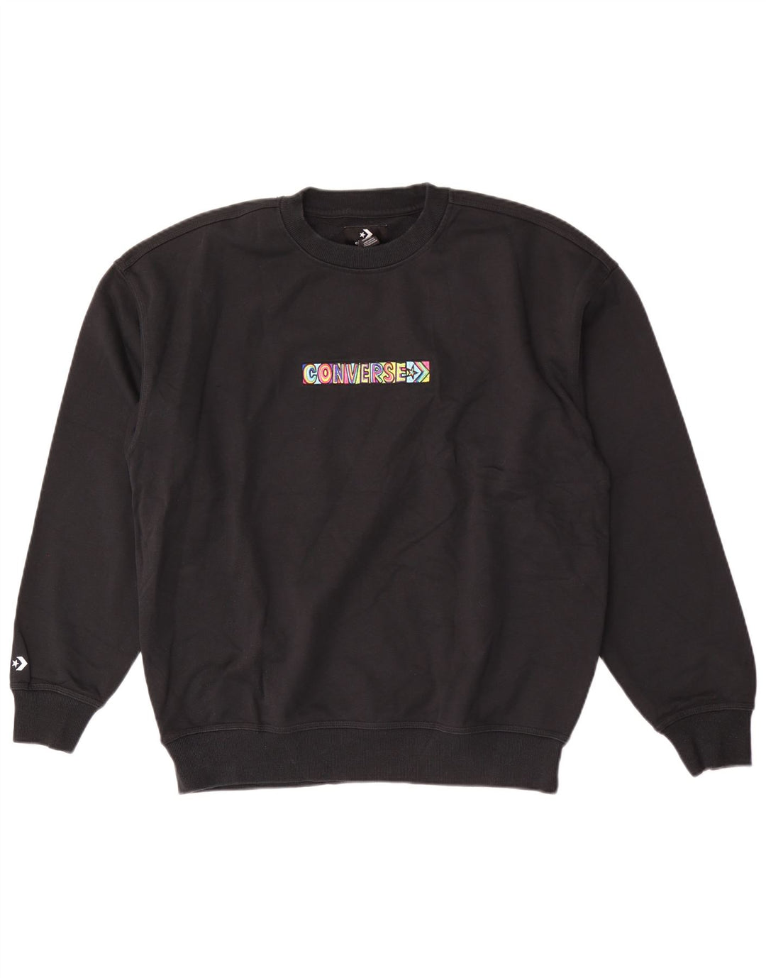 Converse Herre grafisk sweatshirt Jumper Medium Sort Bomuld