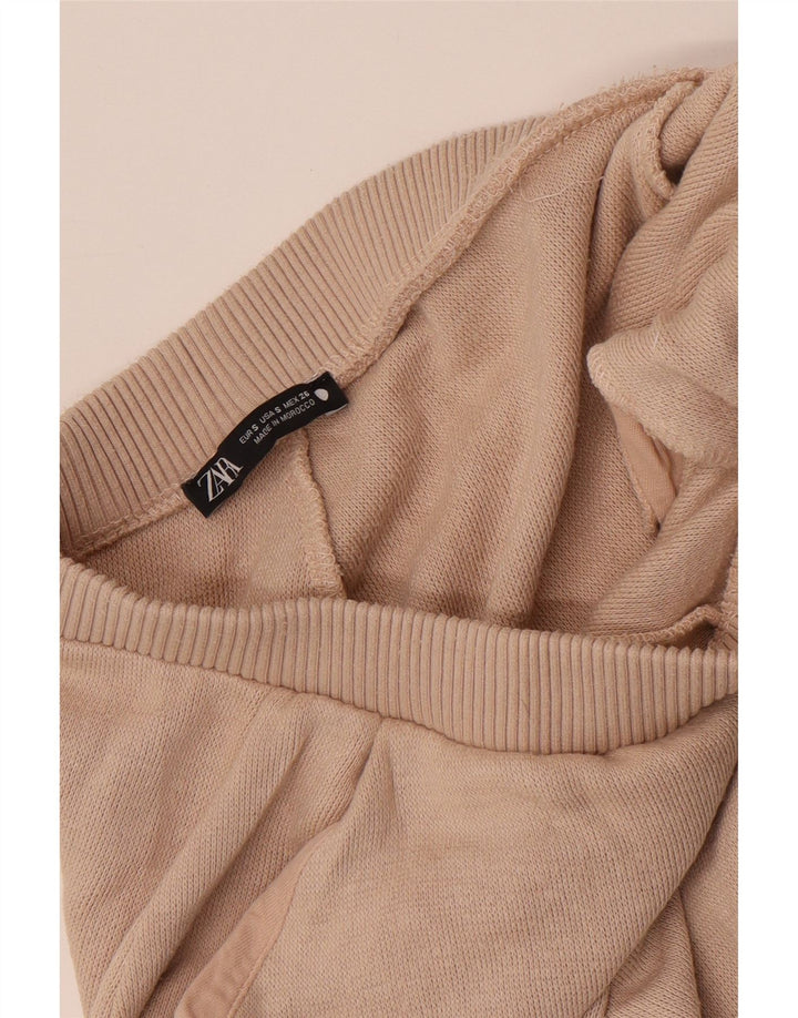 ZARA Træningsdragt til kvinder Joggers UK 8 Small Beige
