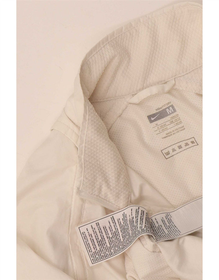 Nike træningsdragt topjakke til kvinder UK 10/12 Medium White Polyester