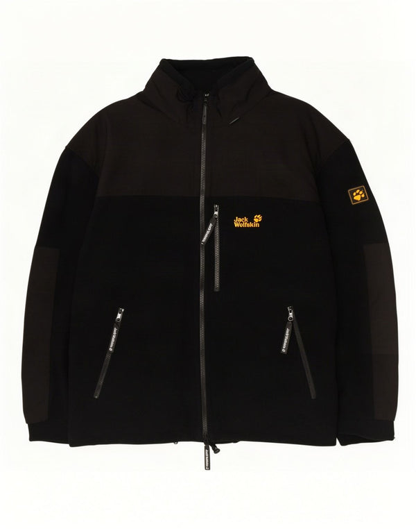 Jack Wolfskin Herre Windbreaker Jacket UK 44 XL Sort Colourblock Polyester