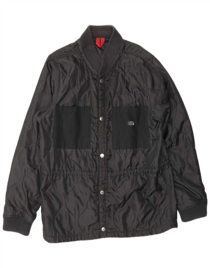 DIESEL Herre quiltet jakke UK 38 Medium Sort Polyester