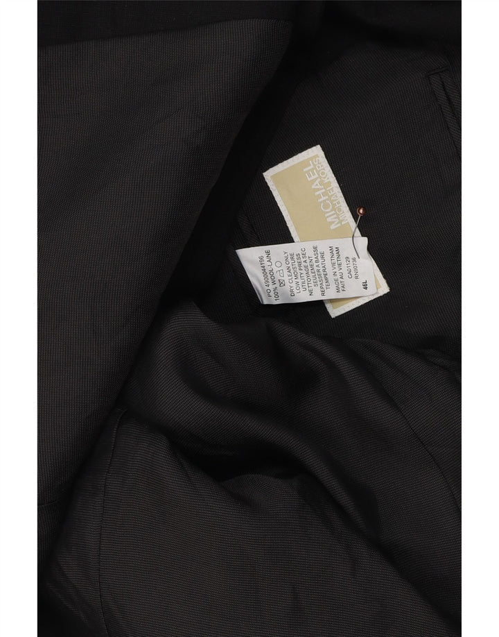 Michael Kors Herre Longline 2 Button Blazer Jacket UK 46 3XL Sort Uld