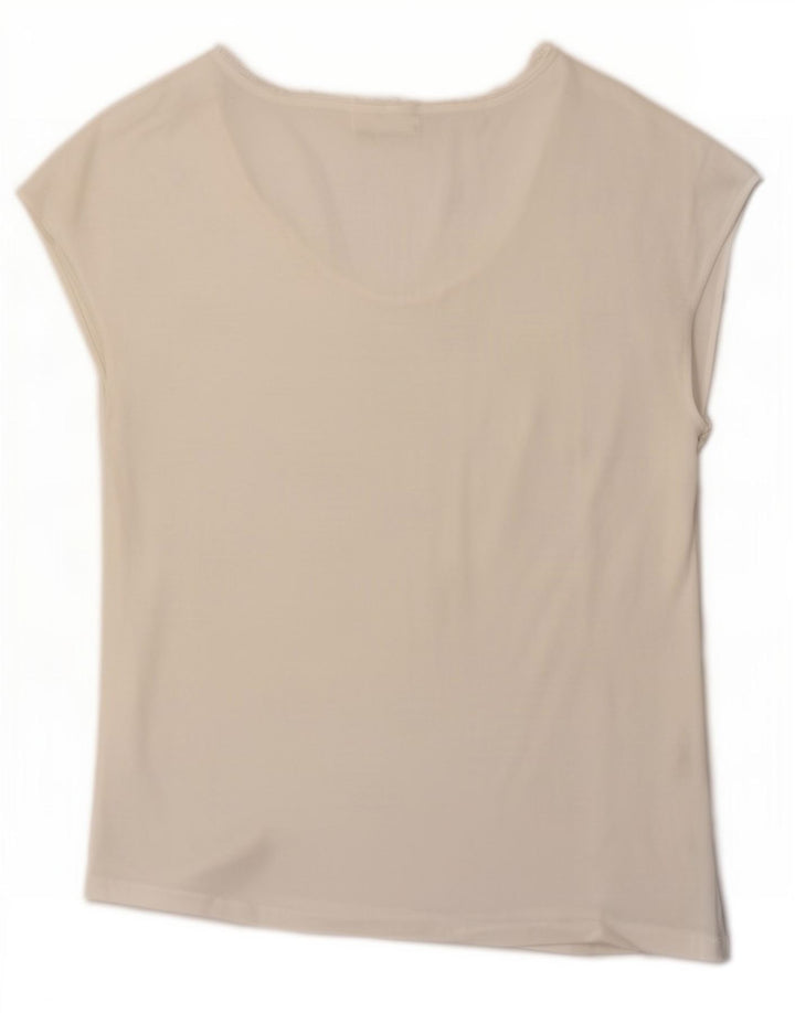 Zara Dame T-Shirt Top UK 16 Large White
