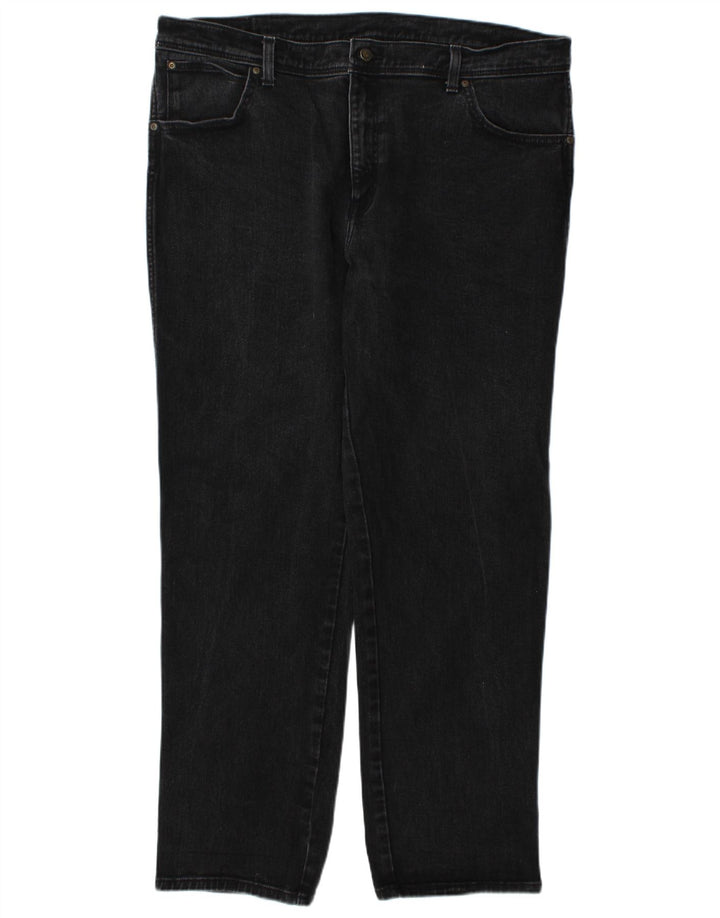Wrangler Herre Regular Straight Jeans W42 L32 Grå Bomuld
