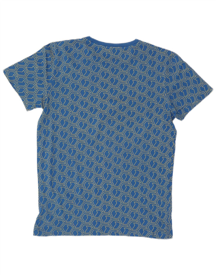 Jack & Jones Herre grafisk T-shirt Top Medium Blå Geometrisk