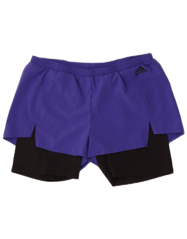 Adidas Aeroready Sportsshorts til kvinder UK 16/18 Stor lilla farveblok