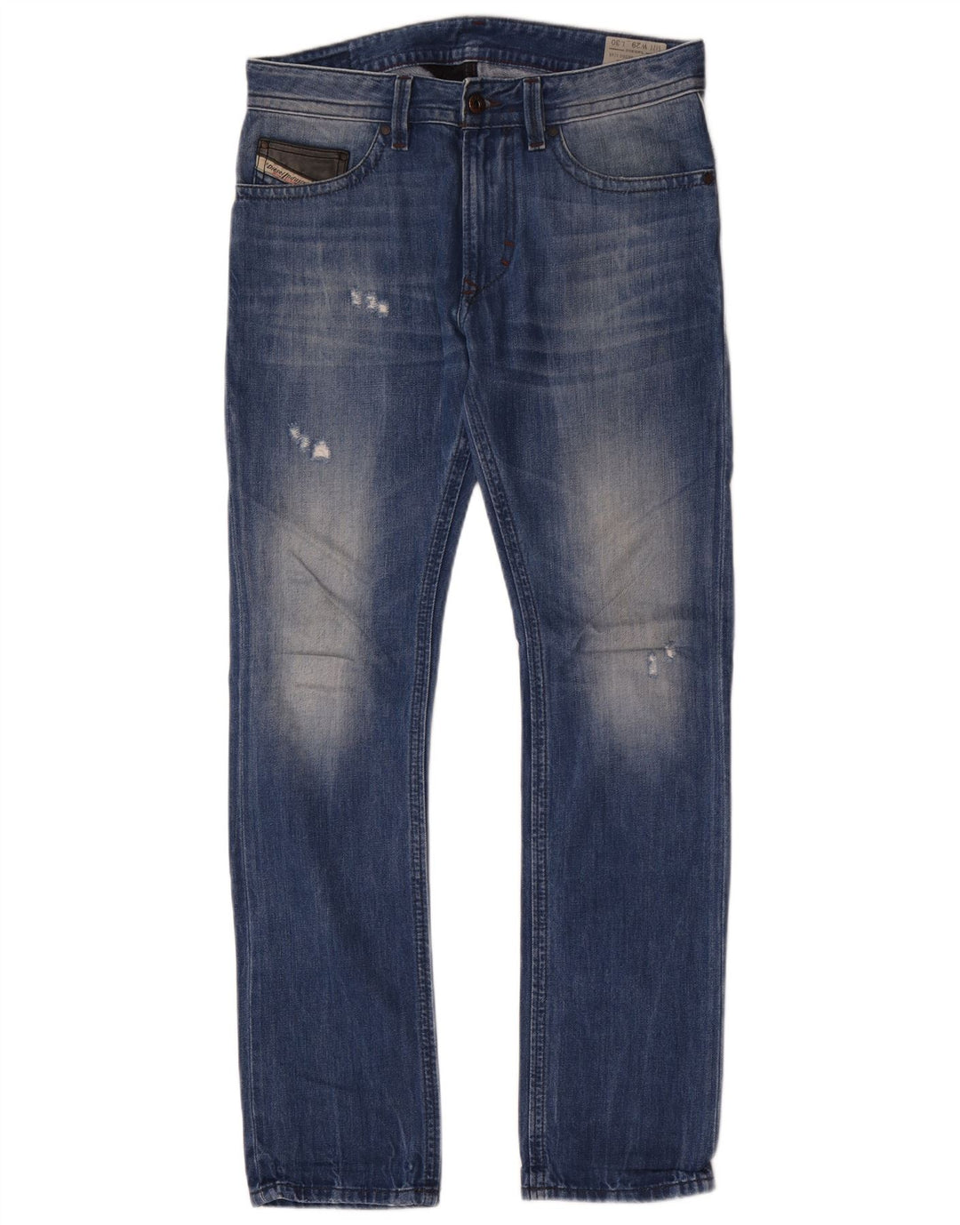 Diesel Herre Thavar Distressed Slim Skinny Jeans W29 L30 Blå